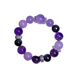 Elegant Purple Crystal Bead Bracelet