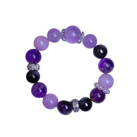 Elegant Purple Crystal Bead Bracelet
