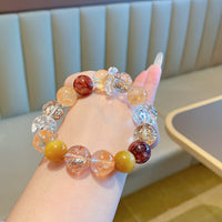 Golden Crackle Quartz & Tiger Eye Bracelet