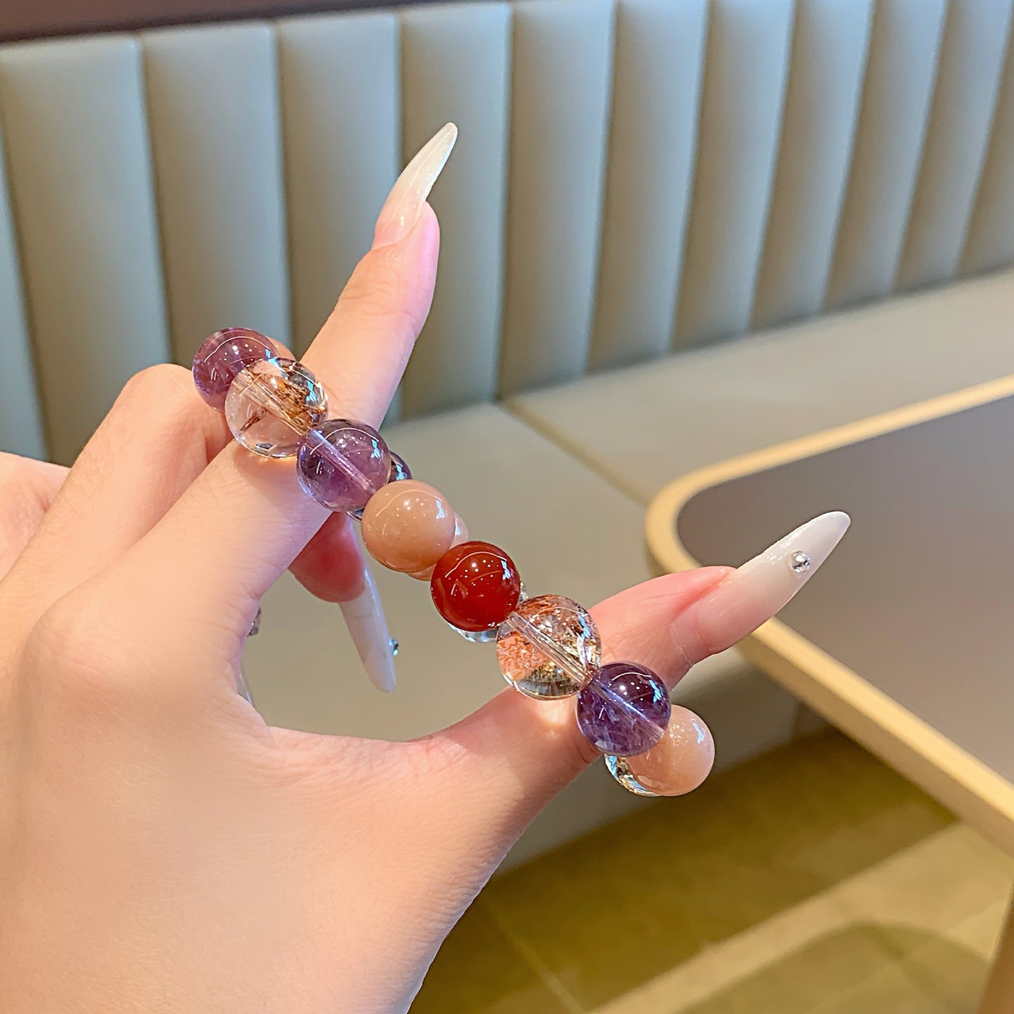 Iridescent Multi-Stone Crystal Bracelet