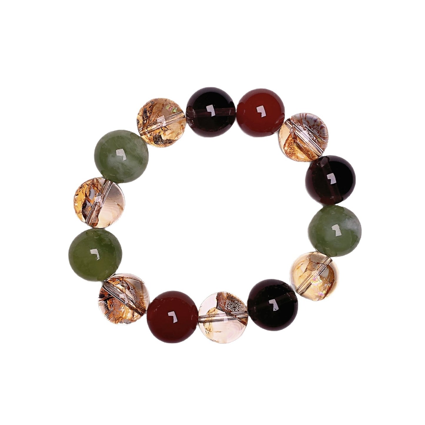 Autumn Gold-Foil Crackle Crystal Bracelet