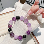 Elegant Purple Crystal Bead Bracelet