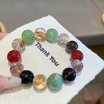 Autumn Gold-Foil Crackle Crystal Bracelet