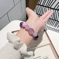 Elegant Purple Crystal Bead Bracelet