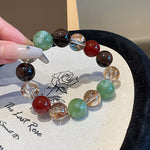 Autumn Gold-Foil Crackle Crystal Bracelet