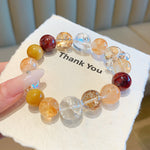 Golden Crackle Quartz & Tiger Eye Bracelet