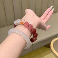 Strawberry Quartz Gradient Crystal Bracelet