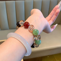 Autumn Gold-Foil Crackle Crystal Bracelet