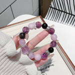 Elegant Purple Crystal Bead Bracelet