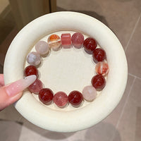 Strawberry Quartz Gradient Crystal Bracelet