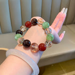 Autumn Gold-Foil Crackle Crystal Bracelet