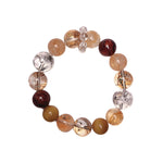 Golden Crackle Quartz & Tiger Eye Bracelet